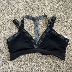 Black and grey Nike sports bra size large